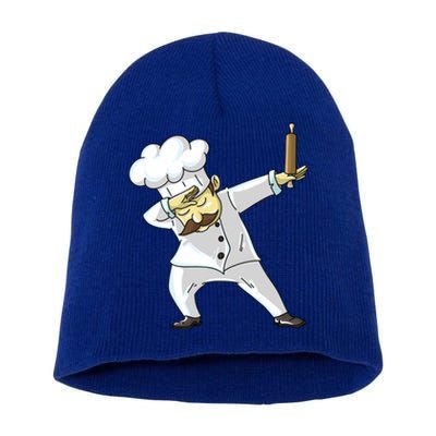 Cute Dabbing Chef Funny Dab Dance Pastry Cook Food Gift Short Acrylic Beanie