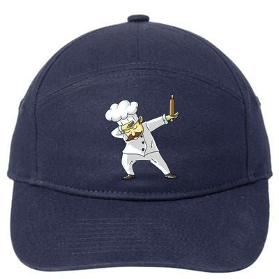 Cute Dabbing Chef Funny Dab Dance Pastry Cook Food Gift 7-Panel Snapback Hat