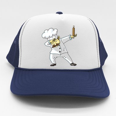 Cute Dabbing Chef Funny Dab Dance Pastry Cook Food Gift Trucker Hat