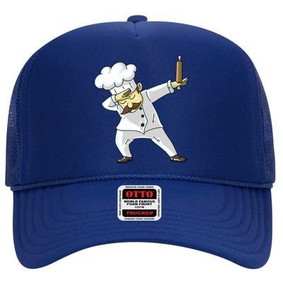 Cute Dabbing Chef Funny Dab Dance Pastry Cook Food Gift High Crown Mesh Back Trucker Hat