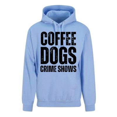 Coffee Dogs Crime Shows Dog Lovers Funny Coffee Unisex Surf Hoodie