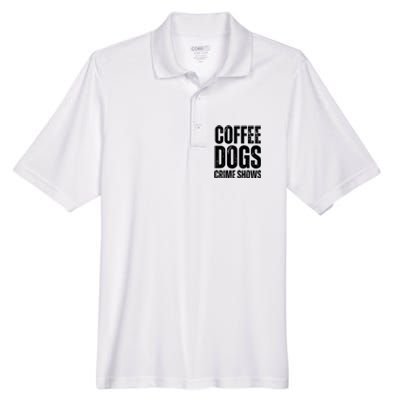 Coffee Dogs Crime Shows Dog Lovers Funny Coffee Men's Origin Performance Pique Polo