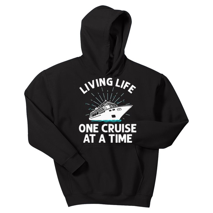 Cruising Designs Cruise Ship Funny Cruising Lovers Kids Hoodie