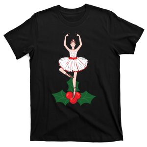 Cute Dance Christmas Ballerina Girls Ballet Dancer T-Shirt