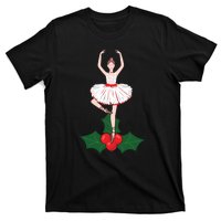 Cute Dance Christmas Ballerina Girls Ballet Dancer T-Shirt