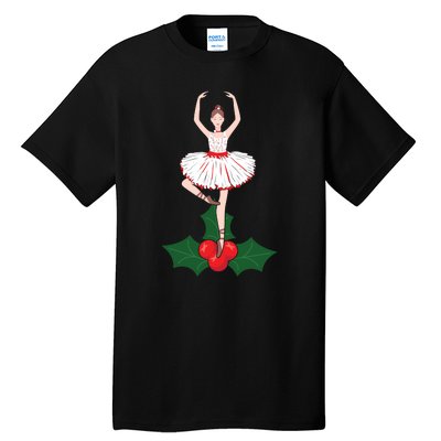 Cute Dance Christmas Ballerina Girls Ballet Dancer Tall T-Shirt