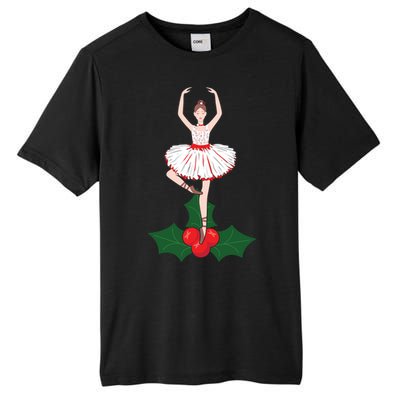 Cute Dance Christmas Ballerina Girls Ballet Dancer Tall Fusion ChromaSoft Performance T-Shirt