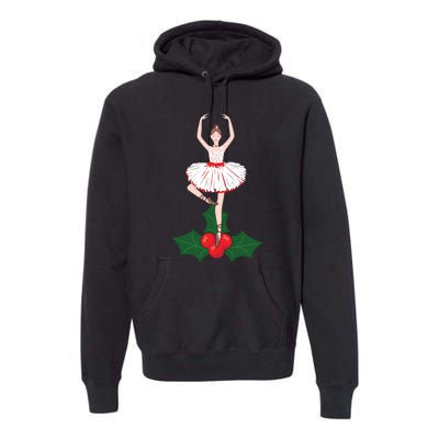 Cute Dance Christmas Ballerina Girls Ballet Dancer Premium Hoodie