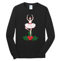 Cute Dance Christmas Ballerina Girls Ballet Dancer Tall Long Sleeve T-Shirt