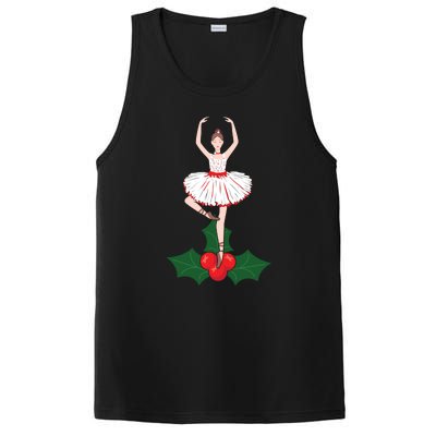 Cute Dance Christmas Ballerina Girls Ballet Dancer PosiCharge Competitor Tank