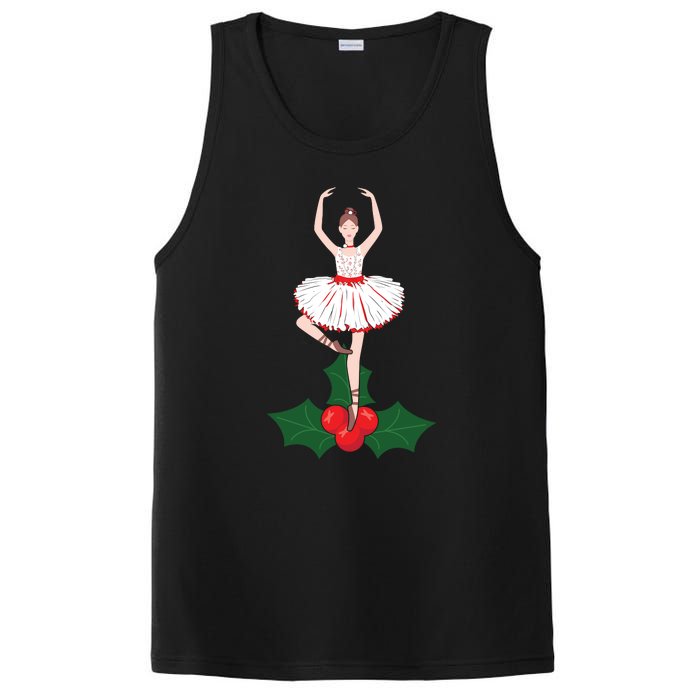 Cute Dance Christmas Ballerina Girls Ballet Dancer PosiCharge Competitor Tank