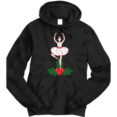 Cute Dance Christmas Ballerina Girls Ballet Dancer Tie Dye Hoodie