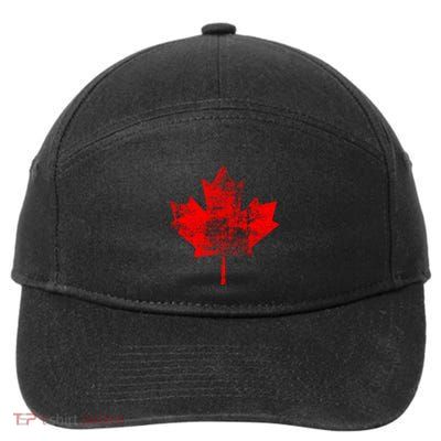 Canada Day Canadian Maple Leaf Gift Canada Pride 7-Panel Snapback Hat
