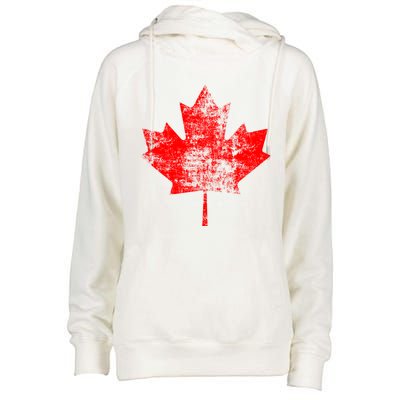 Canada Day Canadian Maple Leaf Gift Canada Pride Womens Funnel Neck Pullover Hood