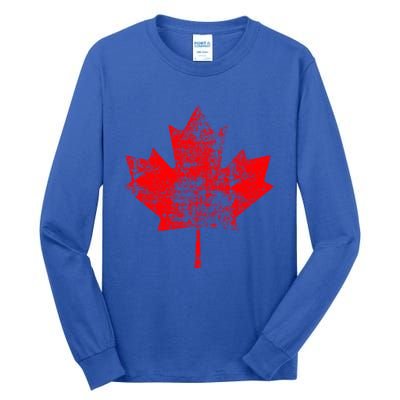 Canada Day Canadian Maple Leaf Gift Canada Pride Tall Long Sleeve T-Shirt