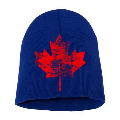 Canada Day Canadian Maple Leaf Gift Canada Pride Short Acrylic Beanie