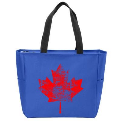 Canada Day Canadian Maple Leaf Gift Canada Pride Zip Tote Bag