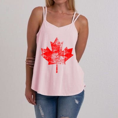 Canada Day Canadian Maple Leaf Gift Canada Pride Women's Strappy Tank