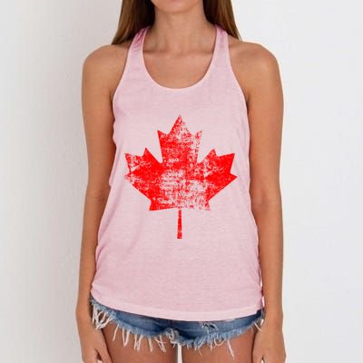 Canada Day Canadian Maple Leaf Gift Canada Pride Women's Knotted Racerback Tank