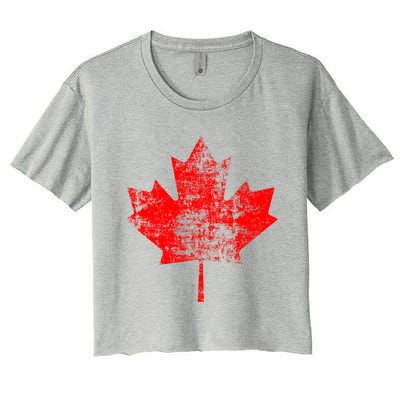 Canada Day Canadian Maple Leaf Gift Canada Pride Women's Crop Top Tee