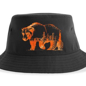 Chicago Downtown City Skyline Illinois Pride Sustainable Bucket Hat