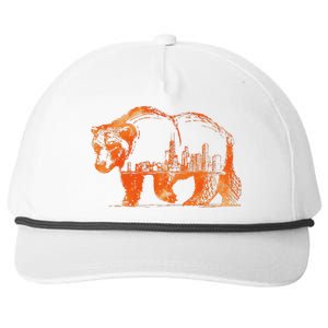 Chicago Downtown City Skyline Illinois Pride Snapback Five-Panel Rope Hat