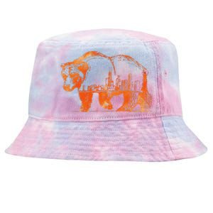 Chicago Downtown City Skyline Illinois Pride Tie-Dyed Bucket Hat