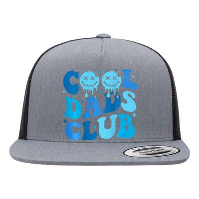 Cool Dads Club Retro Groovy Dad FatherS Day Flat Bill Trucker Hat