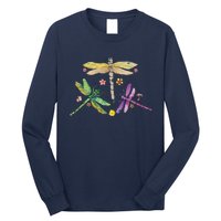 Colorful Dragonflies Long Sleeve Shirt