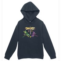 Colorful Dragonflies Urban Pullover Hoodie