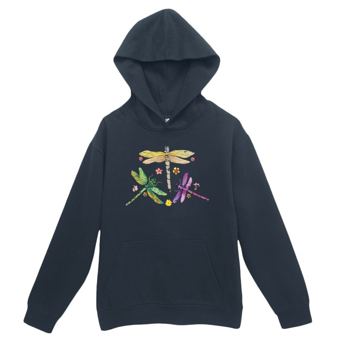 Colorful Dragonflies Urban Pullover Hoodie