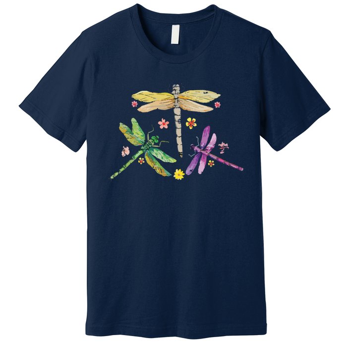 Colorful Dragonflies Premium T-Shirt