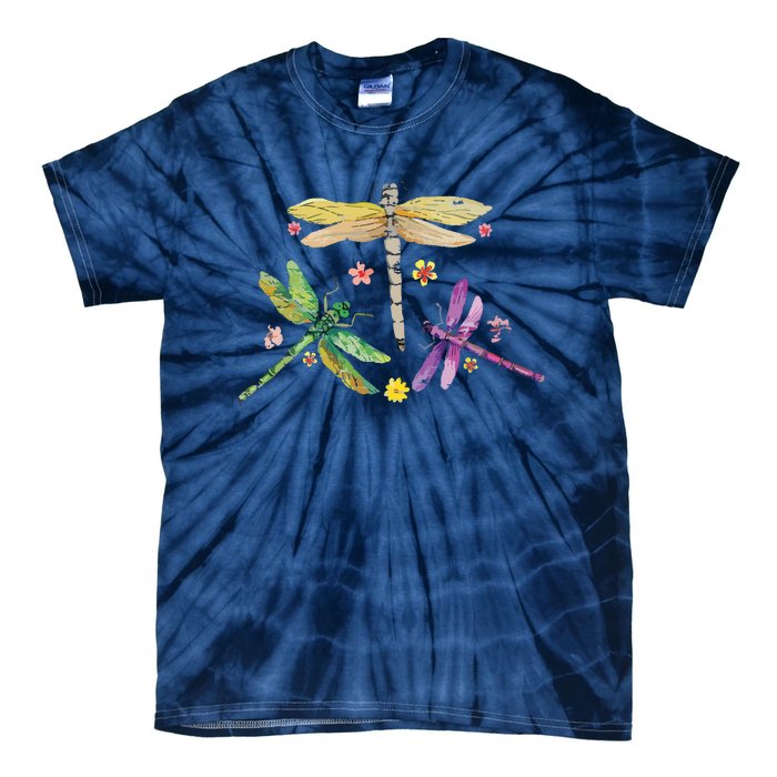 Colorful Dragonflies Tie-Dye T-Shirt