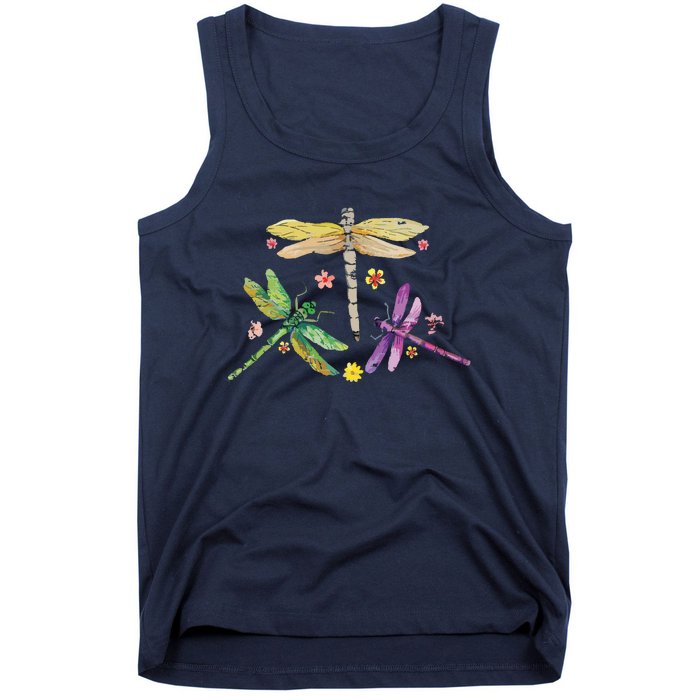 Colorful Dragonflies Tank Top