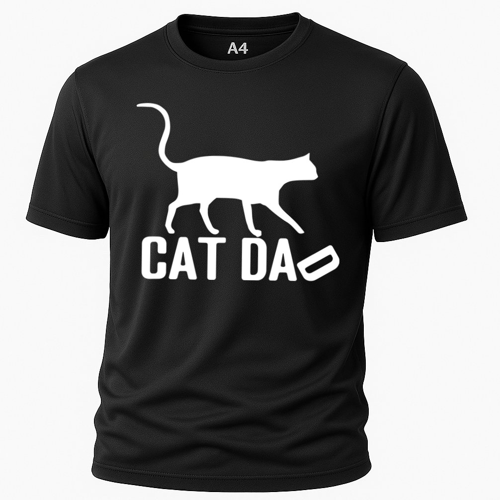Cat Dad Cooling Performance Crew T-Shirt