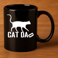 Cat Dad 11oz C Handle Ceramic Mug