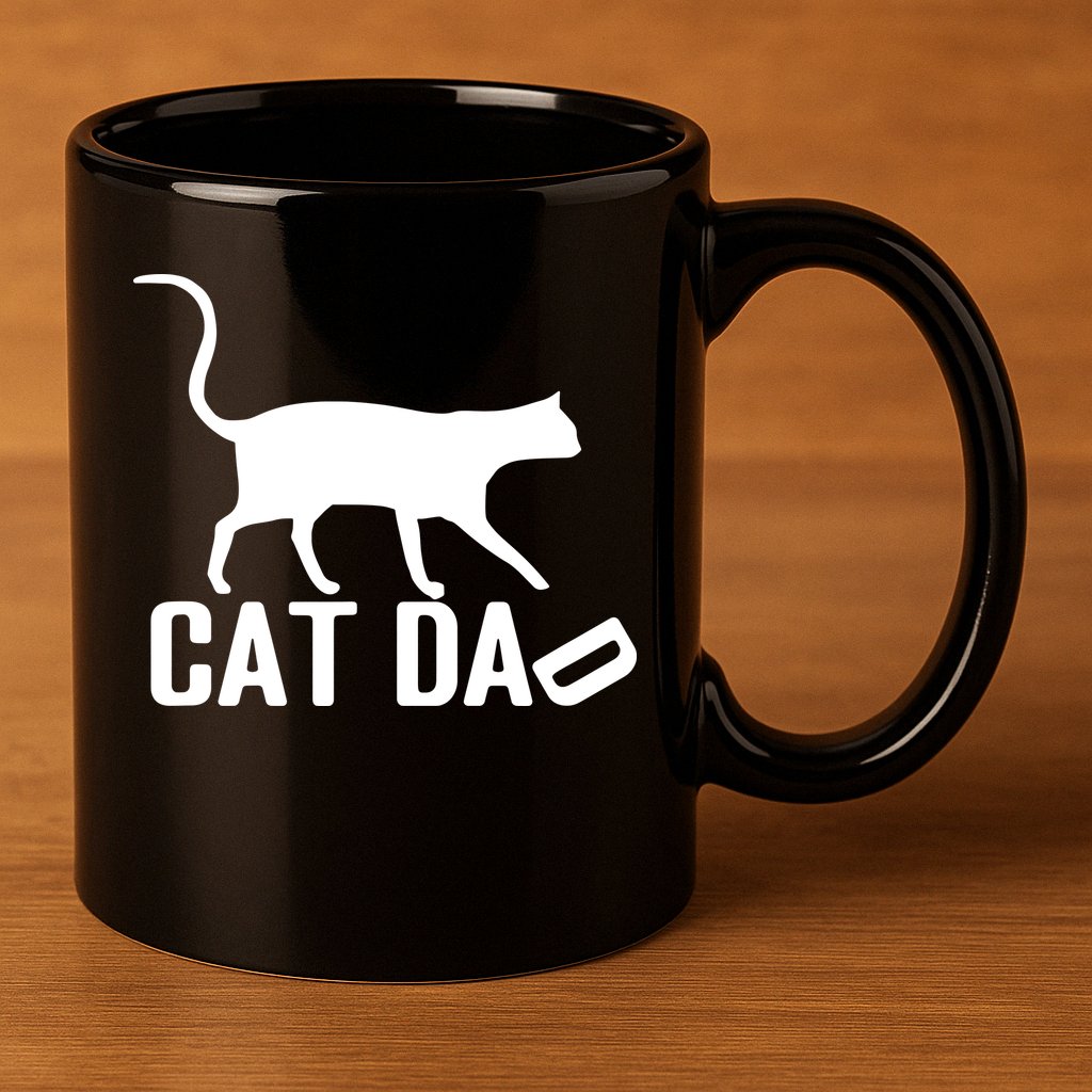 Cat Dad 11oz C Handle Ceramic Mug