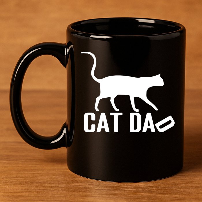 Cat Dad 11oz C Handle Ceramic Mug