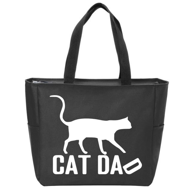 Cat Dad Zip Tote Bag