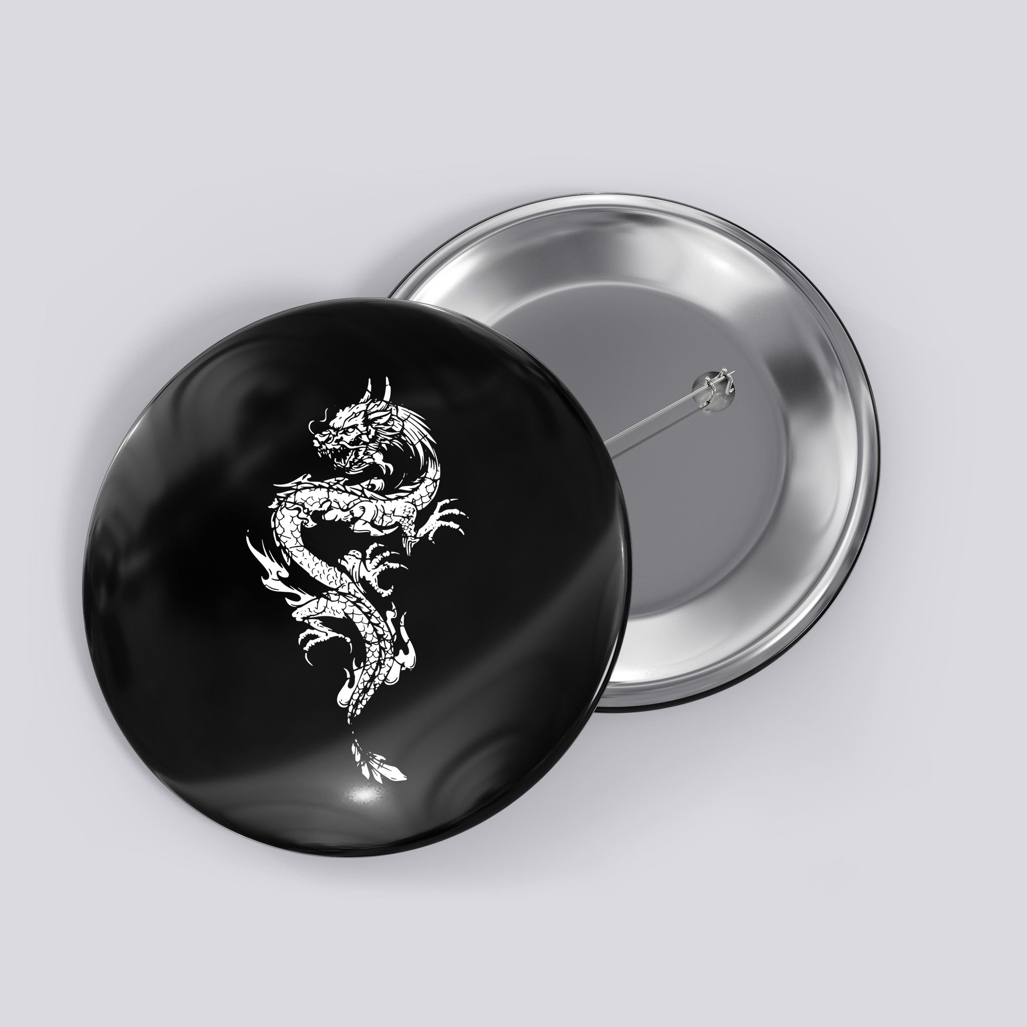 Chinese Dragon Chinese And Dragon Lover Button