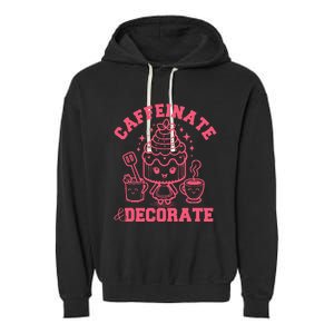 Caffeinate Decorate Garment-Dyed Fleece Hoodie