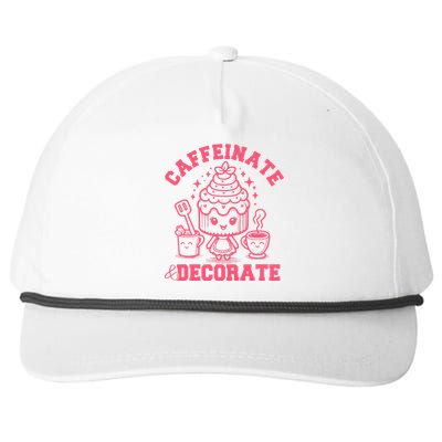 Caffeinate Decorate Snapback Five-Panel Rope Hat