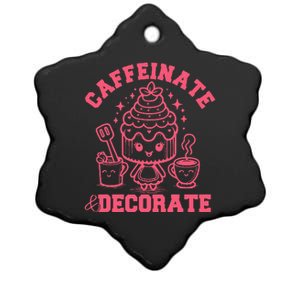 Caffeinate Decorate Ceramic Star Ornament