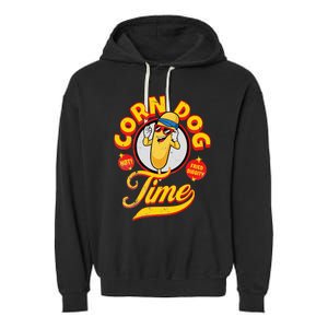 Corn Dog Carnival Food Fried Corndog Lover Garment-Dyed Fleece Hoodie