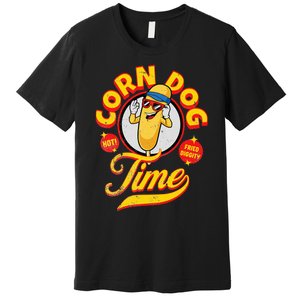 Corn Dog Carnival Food Fried Corndog Lover Premium T-Shirt