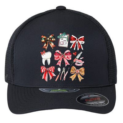 Coquette Dental Christmas Dental Hygienist Stay Merry Bright Flexfit Unipanel Trucker Cap