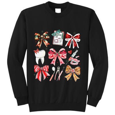 Coquette Dental Christmas Dental Hygienist Stay Merry Bright Sweatshirt