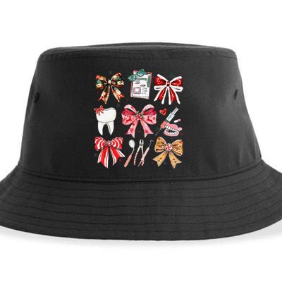 Coquette Dental Christmas Dental Hygienist Stay Merry Bright Sustainable Bucket Hat