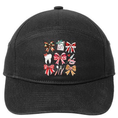 Coquette Dental Christmas Dental Hygienist Stay Merry Bright 7-Panel Snapback Hat