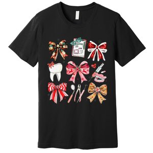 Coquette Dental Christmas Dental Hygienist Stay Merry Bright Premium T-Shirt